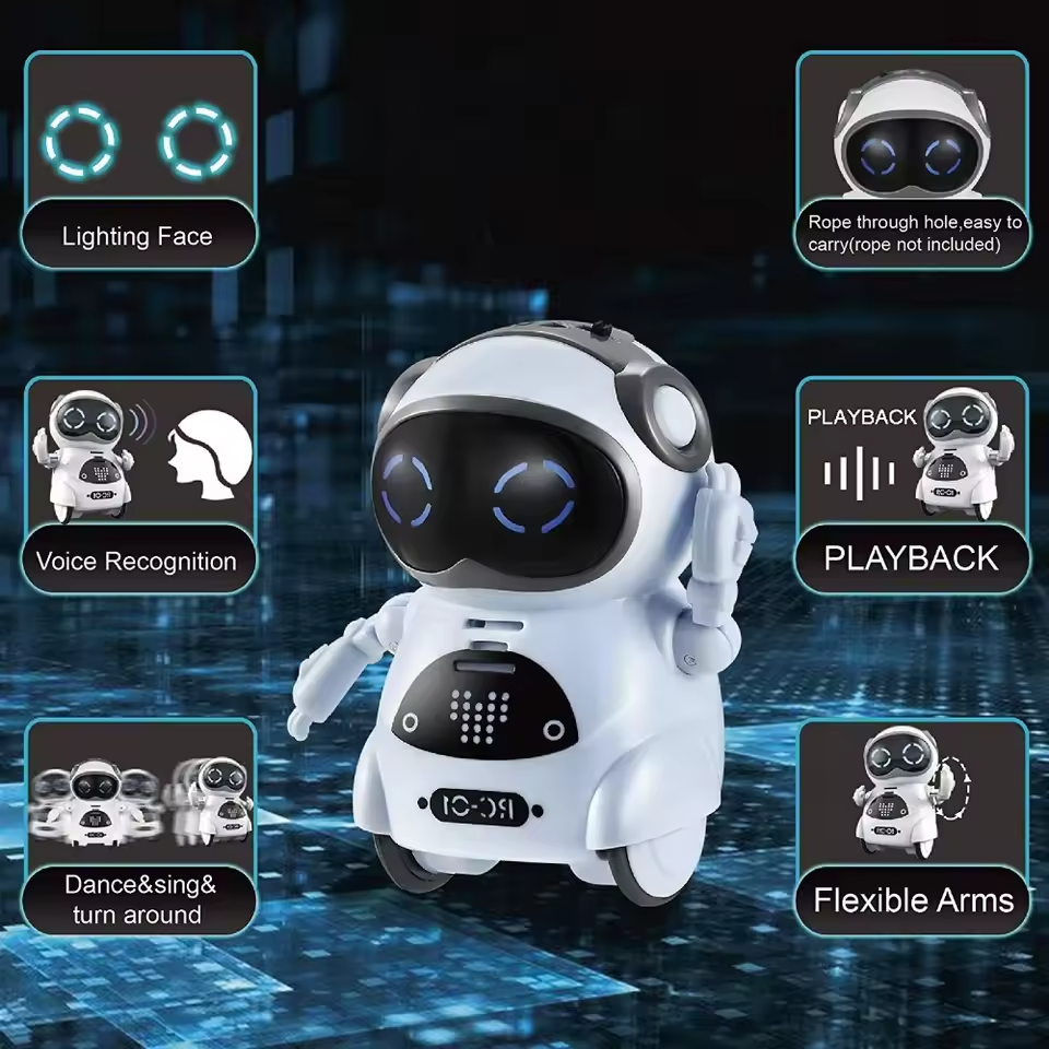 Robot Trẻ Em Có Thể Nói – Tương Tác Hội Thoại, Nhận Diện Giọng Nói, Ghi Âm, Hát, Nhảy và Kể Chuyện – Đồ Chơi Robot Thông Minh Mini - Ảnh 2