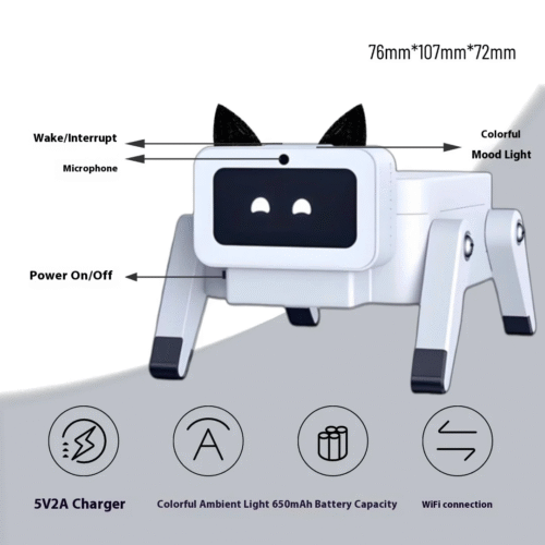 Chó robot thông minh – Chó cơ học AI có chức năng trò chuyện bằng giọng nói, điều khiển từ xa đa chức năng, đồ chơi robot cơ học mang tính giáo dục, robot thông minh mô phỏng sinh học, quà tặng đồ chơi công nghệ