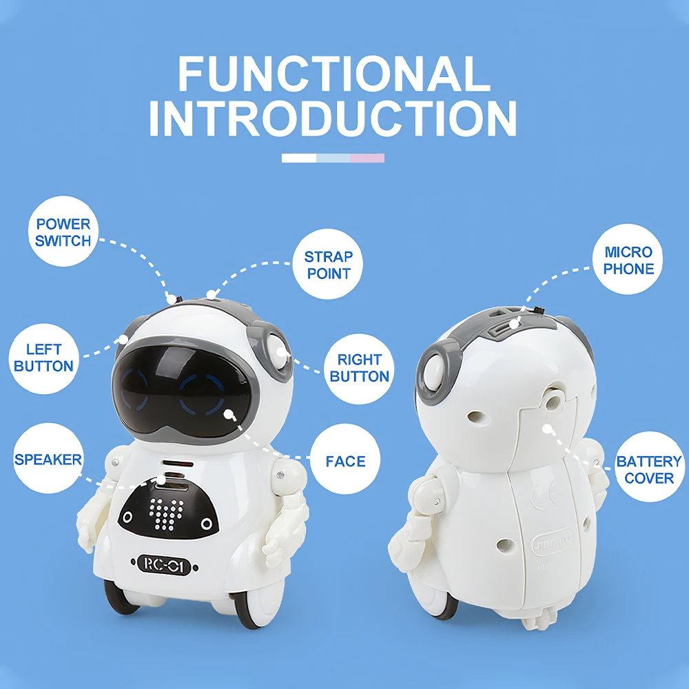 Robot Trẻ Em Có Thể Nói – Tương Tác Hội Thoại, Nhận Diện Giọng Nói, Ghi Âm, Hát, Nhảy và Kể Chuyện – Đồ Chơi Robot Thông Minh Mini - Ảnh 7