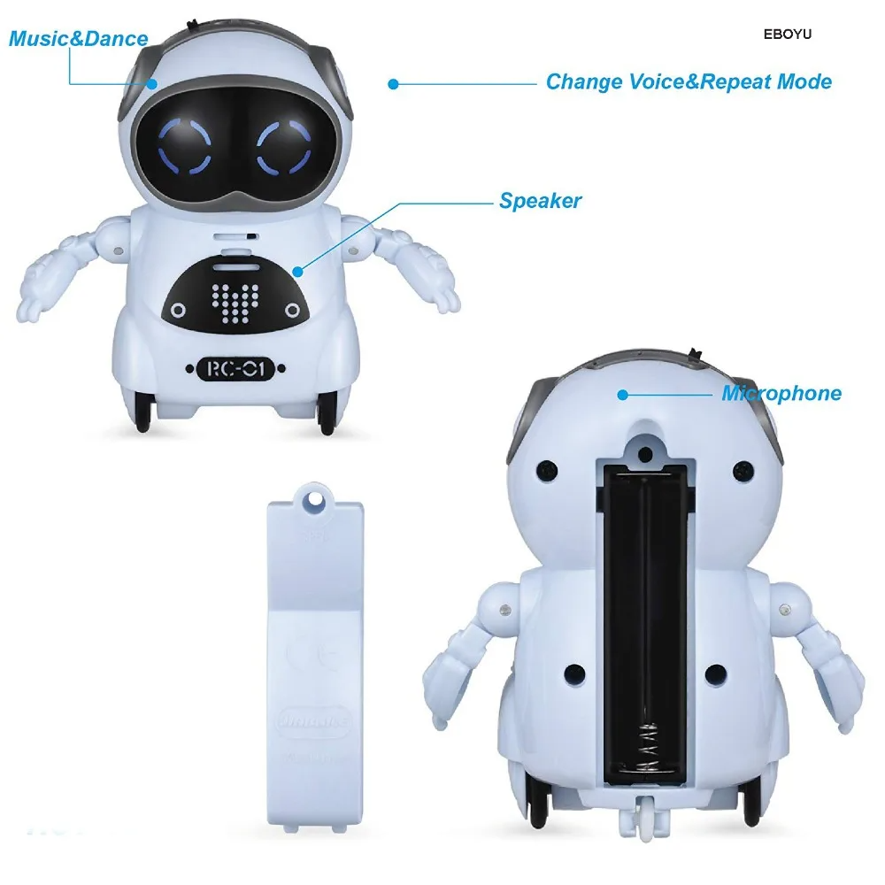 Robot Trẻ Em Có Thể Nói – Tương Tác Hội Thoại, Nhận Diện Giọng Nói, Ghi Âm, Hát, Nhảy và Kể Chuyện – Đồ Chơi Robot Thông Minh Mini - Ảnh 3