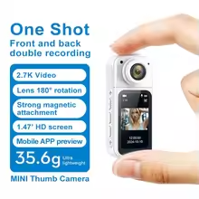 Máy quay hành động Xiaomi S70 Mini độ phân giải 2.7K đeo ngón tay, siêu nhẹ, quay góc nhìn thứ nhất (POV), kèm đai lưng nam châm, màn hình IPS 1.47 inch, dùng cho xe đạp, vlog và quay cho thú cưng. - Ảnh 6