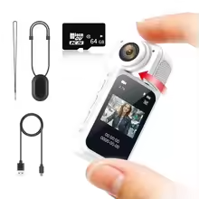 Máy quay hành động Xiaomi S70 Mini độ phân giải 2.7K đeo ngón tay, siêu nhẹ, quay góc nhìn thứ nhất (POV), kèm đai lưng nam châm, màn hình IPS 1.47 inch, dùng cho xe đạp, vlog và quay cho thú cưng. - Ảnh 4