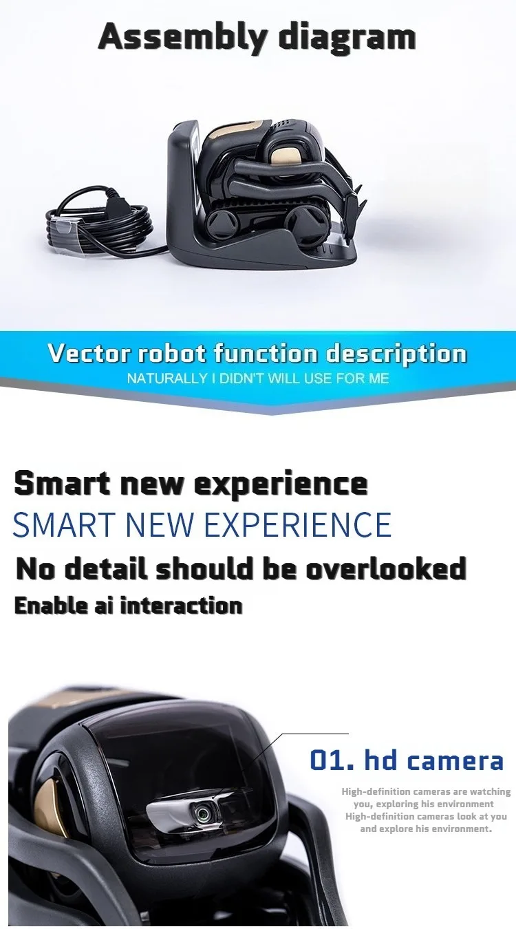 Xe robot thông minh Anki Cozmo Vector 2.0 – thú cưng tương tác AI, điều khiển bằng giọng nói, robot giáo dục – học tập cho trẻ em, quà tặng Giáng Sinh. - Ảnh 8