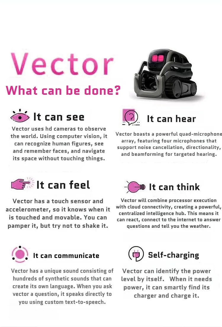 Xe robot thông minh Anki Cozmo Vector 2.0 – thú cưng tương tác AI, điều khiển bằng giọng nói, robot giáo dục – học tập cho trẻ em, quà tặng Giáng Sinh. - Ảnh 4